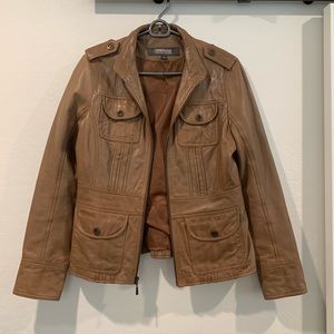 Kenneth Cole Reaction Brown Leather Jacket